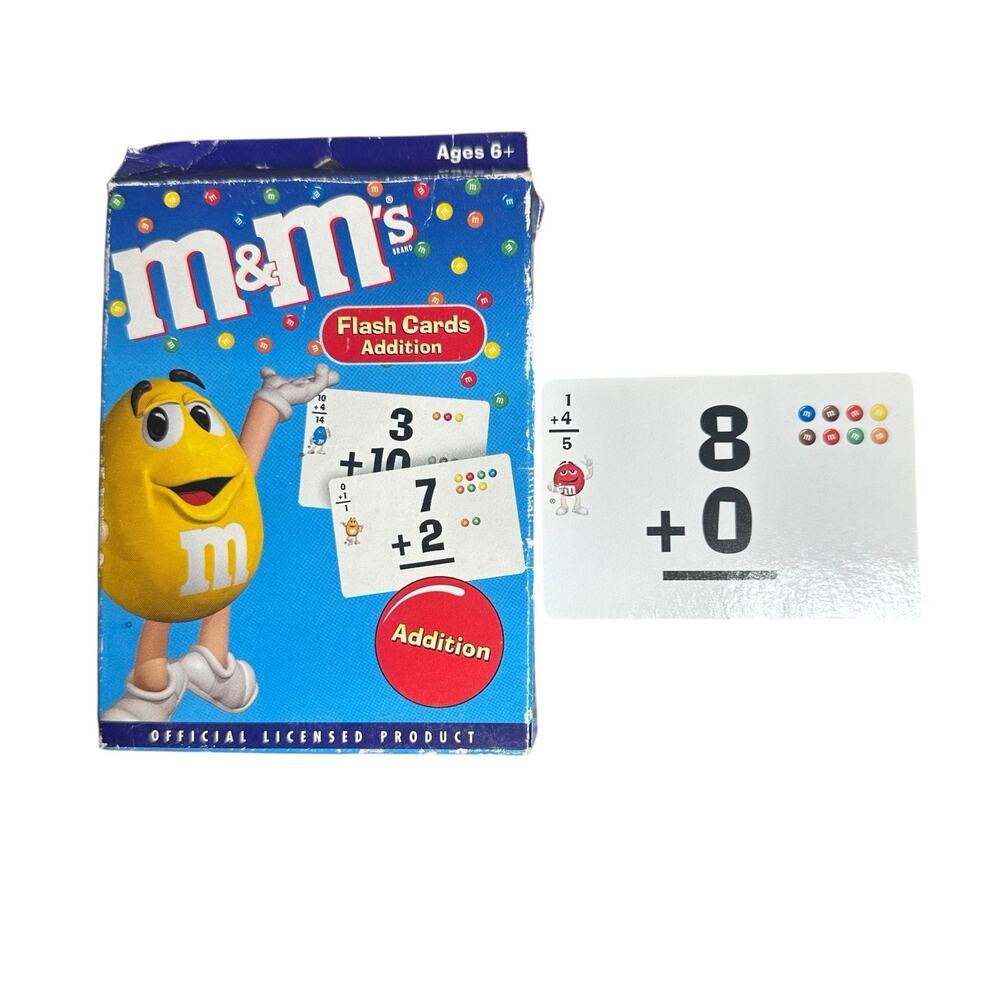M&M's Multiplication Addition Numbers Flash Cards Math Rose Art Double Sided Lot - Picture 6 of 6